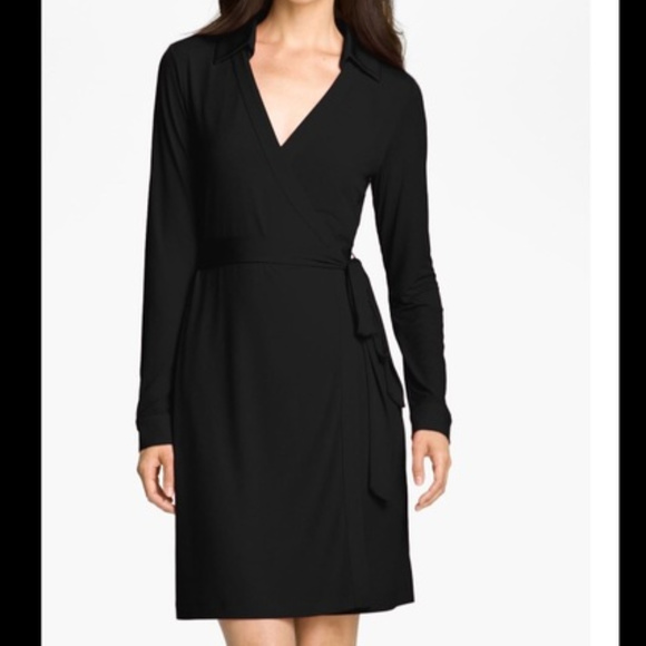 calvin klein black wrap dress